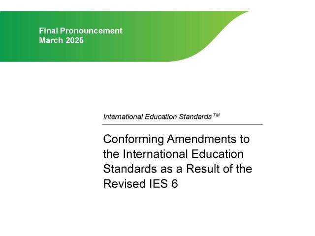 Image of the cover of IES 6 Revised Conforming Amendments