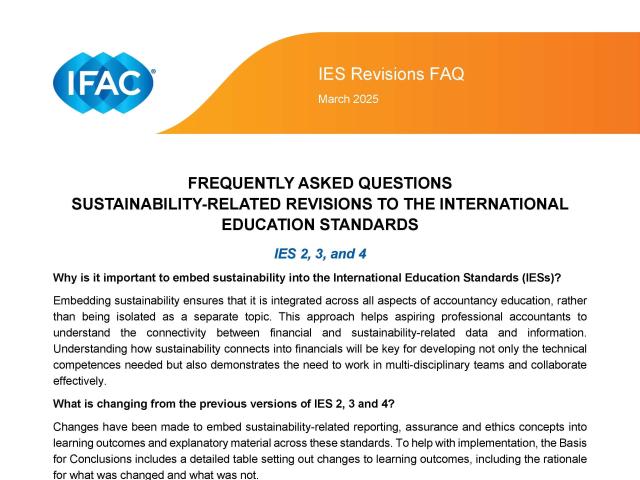 Image of the front page of the IES Revisions Fact Sheet