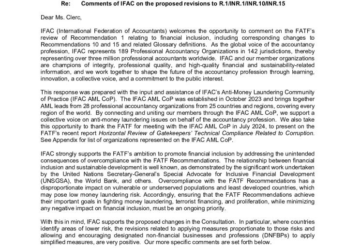 IFAC Response - FATF Consultation on Financial Inclusion - Final - 27 November 2024_1.pdf