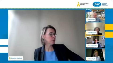 Marjolein Doblado in a webinar conference