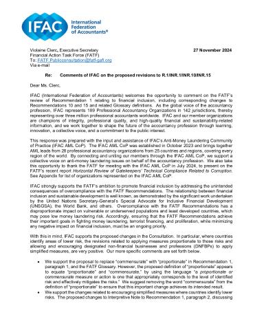 IFAC Response - FATF Consultation on Financial Inclusion - Final - 27 November 2024_1.pdf